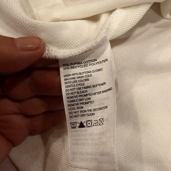 Tommy Bahama White Polo Shirt with Blue Logo - Picture 4 of 9